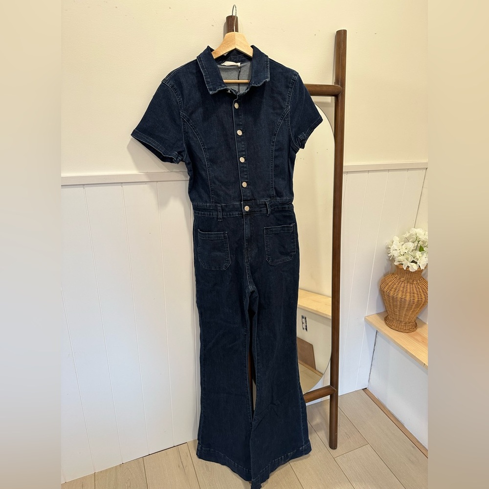 Denim Flare Jumpsuit